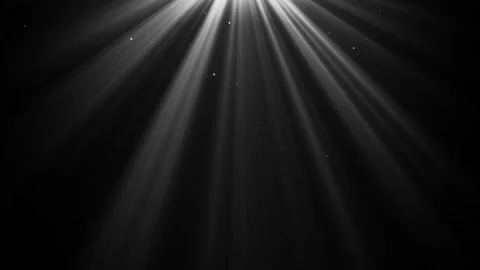 Soft Light Rays Overlaying Particle Animation on a Black Background Stock Footage 308465332