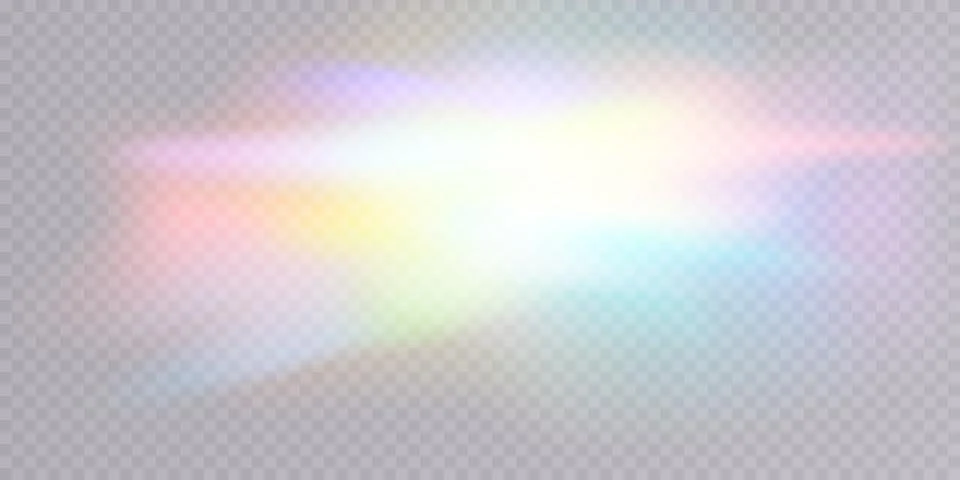 Soft Light Reflection Showcasing Stunning Beautiful Rainbow Hues on a Crystal Stock-Illustration