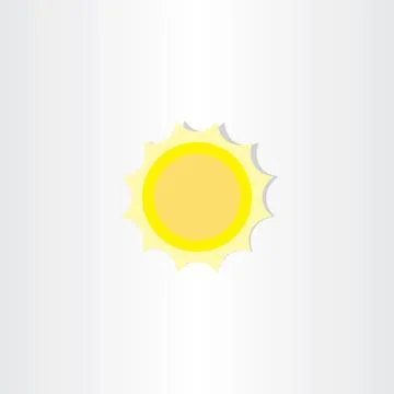 Soft light yellow sun icon 스톡 일러스트