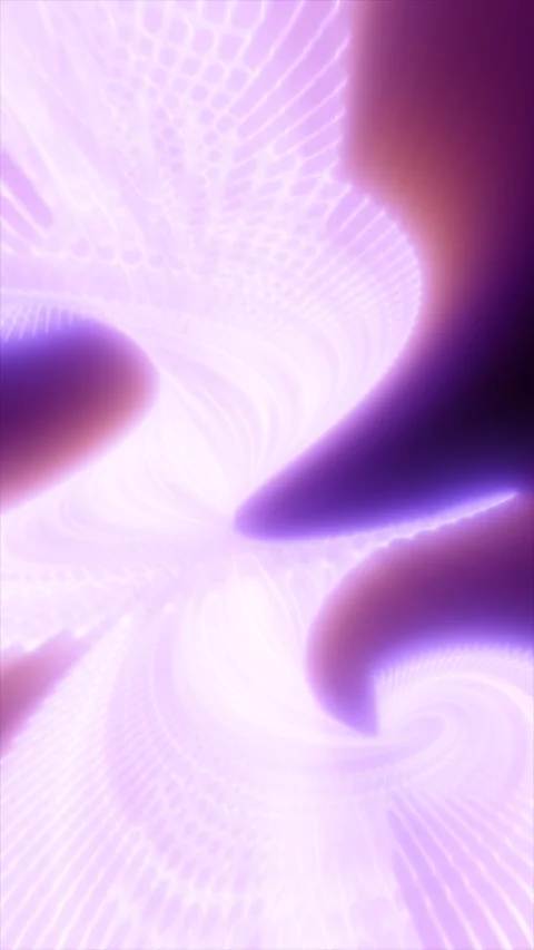 Soft lilac abstract mesh wave with glowing curves and fluid neon forms on a.. 库存影片 337907810