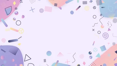 Soft lilac gradient blobs and spheres framing an empty center copy space Vídeos de archivo 348277830