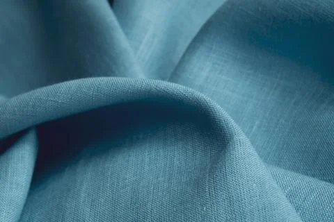 Soft linen blue fabric texture Stock Photos