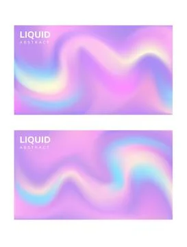 Soft liquid abstract gradient wallpaper. Unicorn colors background Stock Illustration