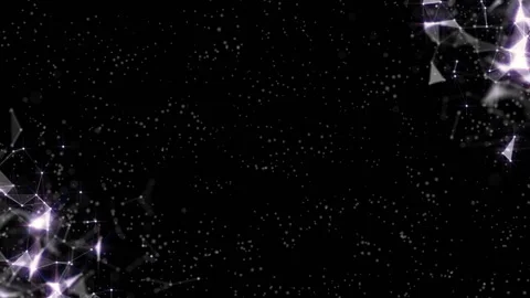 Soft look. Digital clusters. Radiance of particles. Business interaction. Points Stock Footage 90636720