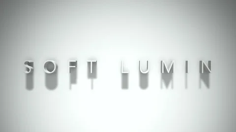 Soft lumin 3D title animation with shadows on a white background Stock Footage 297510858