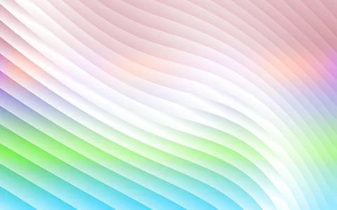 Soft luminous gradient glass texture with ribbed curved lines, pastel Stock Illustration