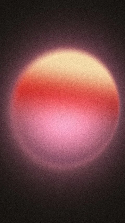 Soft luminous gradient orb with nostalgic retro noise vertical loop Stock Footage 347205459