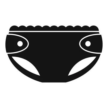 Soft material diaper icon, simple style Stock Illustration