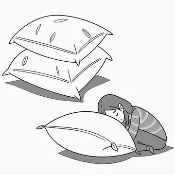 Soft Matte 3D Abstract Pillow Shapes Stock Illustration