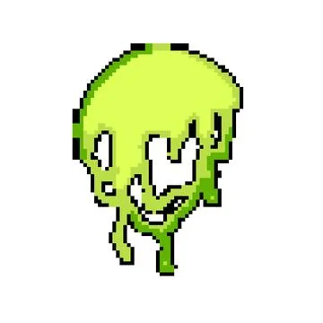 Soft melted circle pixel art vector illustration Stock Illustration