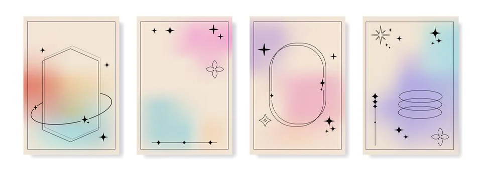 Soft Mesh Gradient Background Template Stock-Illustration
