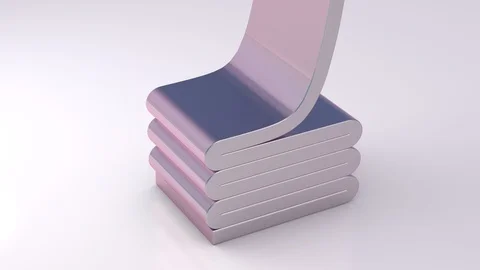 Soft metal sheet. Abstract 3d animation. Stock Footage 122646071