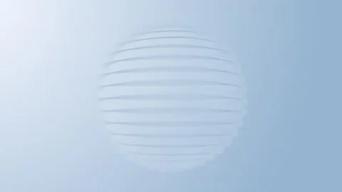 Soft Minimal White Ripple Sphere with Blurred Concentric Wave Rings, Floati.. Video stock 330538561