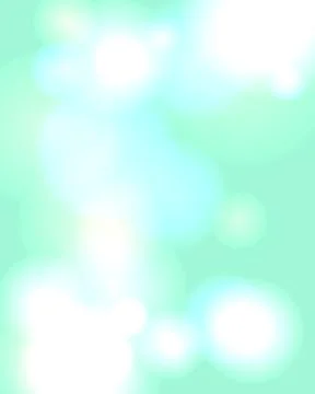 Soft Mint Green Bokeh Background with Ethereal White Glowing Light Orbs and.. Stock Illustration
