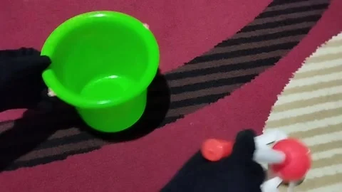 Soft mop play tool for children Stock Footage 224532205