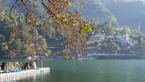 Soft Morning Glow on Himalayan River Stock Footage 337627329