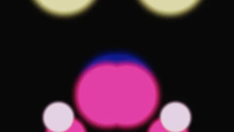 Soft Moving Defocused Glowing Light Orbs on Black Background Video stock 332234479