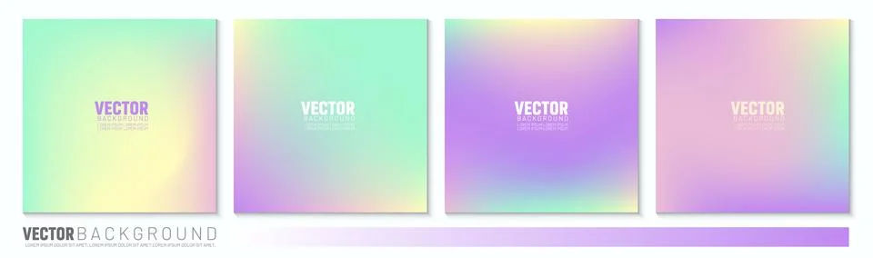 Soft multi color gradient background. Social media post design Stock Illustration