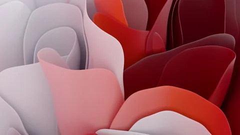 Soft multi-layered shapes sway smoothly Stock-Footage 332872617