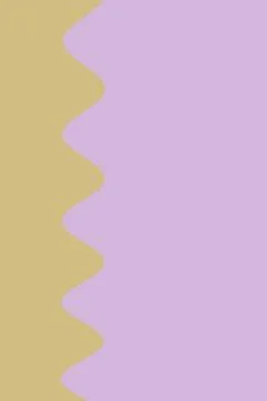 Soft mustard and lilac fields meet in a rhythmic scalloped edge, forming a .. Stock Illustration