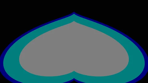 Soft Muted Layered Layers Heart Pattern Growing Love Stock Footage 143907672