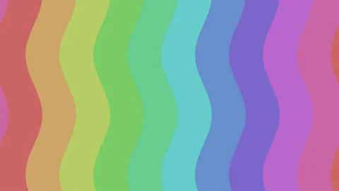 Soft Muted Pastel Ripple Vertical Rainbow Bars Stock Footage 143929944
