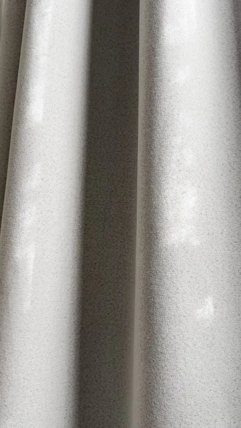 Soft Natural Light on Cream Linen Drapes Close Up Vertical Background Stock Footage 339434057