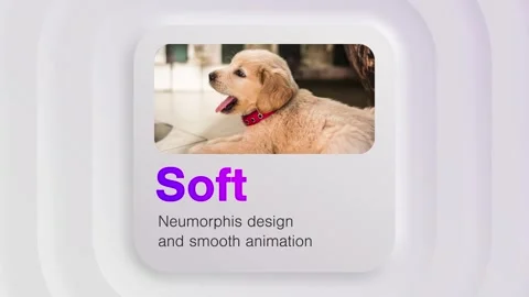 Soft Neumorphism Media Title After Effects stock