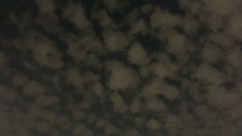 Soft night sky time lapse of altocumulus clouds Stock Footage 122981118