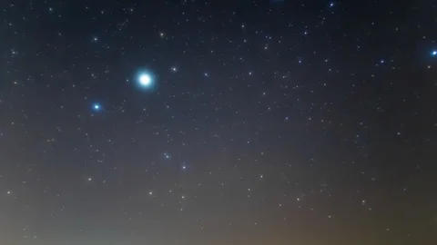 Soft night starry sky with sparkle stars, time lapse scene Video stock 121927902