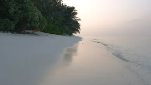 Soft ocean waves on a beach early in the morning Vídeos de archivo 233201876