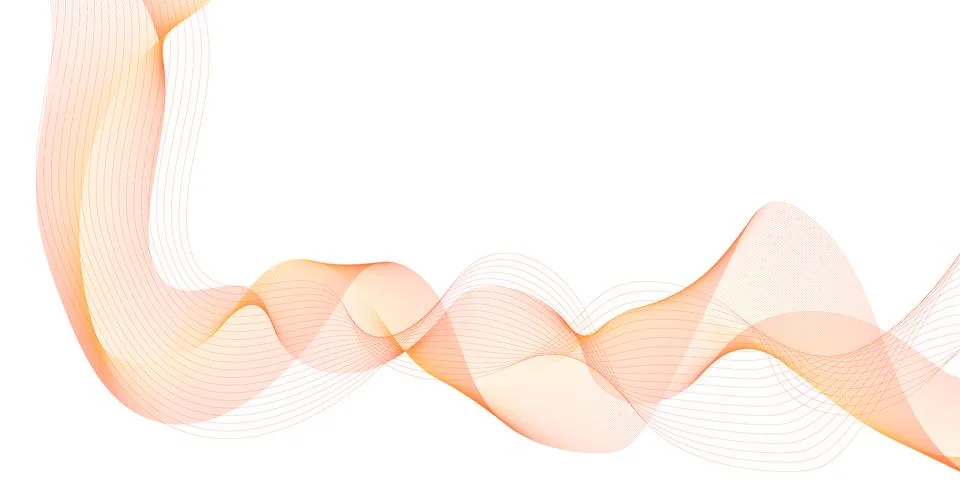 Soft Orange Abstract Wave for Elegant Presentation Illustration