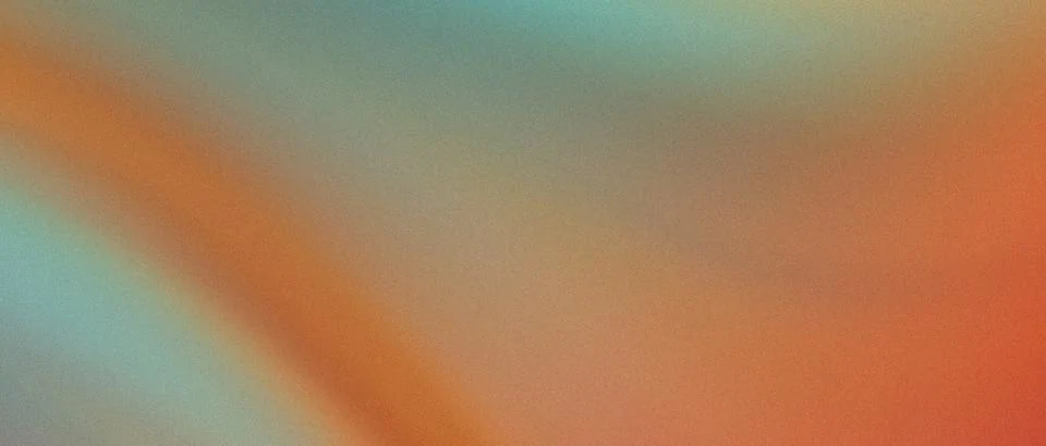 Soft orange and teal gradient background with subtle grain and light leak e.. 库存插图