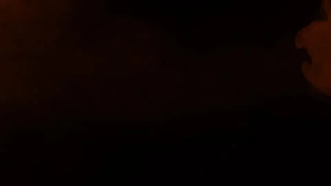 Soft orange ember fog element on black background Stock Footage 331077401