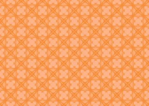 Soft orange geometric square shapes seamless repeat pattern illustration Stock Illustration