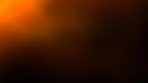 Soft orange light leak for overlay design warm sun flare glow isolated on bla Stock Illustration