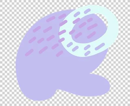 Soft organic shape blob pastel form elements for decoration illustration 库存插图