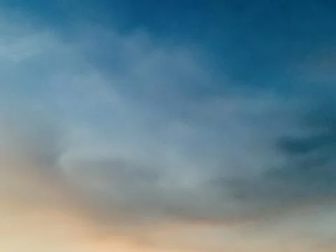 Soft Overcast Clouds Blue Sky Orange Dusk Light Jakarta Indonesia Stock Photos