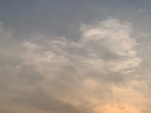 Soft Overcast Clouds with Warm Sunset Sunlight Glow Jakarta Stock Image Stock Photos