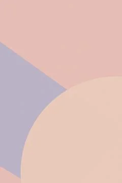 Soft overlapping geometric forms in blush, lavender, and peach create a cal.. Stock Illustration