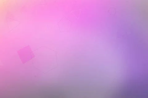 Soft overlapping geometric shapes float on a smooth pink and purple gradien.. Stock Illustration