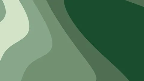 Soft overlapping green shapes create a calm abstract landscape feel with laye Stock Illustration