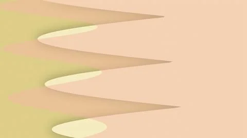 Soft overlapping wave forms ripple across a warm pastel field, blending pea.. Stock Illustration