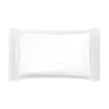 Soft packaging of wet wipes for hands, template for placing information Stock Illustration