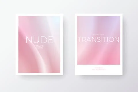 Soft pale pink gradient design. Trendy template for an ad or a flyer with silk Stock Illustration
