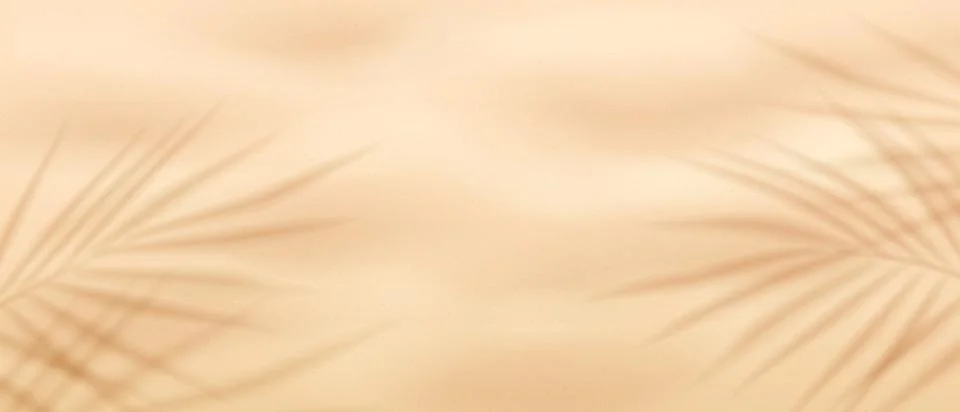 Soft Palm Leaf Shadows on Sand Background Illustrazione stock
