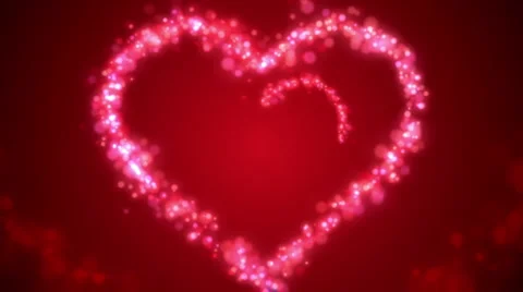 Soft Particle Hearts Video stock 5503886