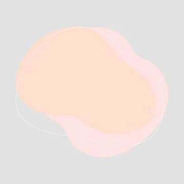 Soft pastel abstract shapes with delicate white line art Stock Illustration