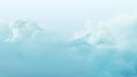 Soft Pastel Blue Sky with Clouds Passing Loop Background. Stock Footage 342212501