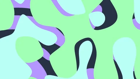 Soft pastel camouflage pattern featuring mint green, lavender and navy elements Stock Footage 310254604